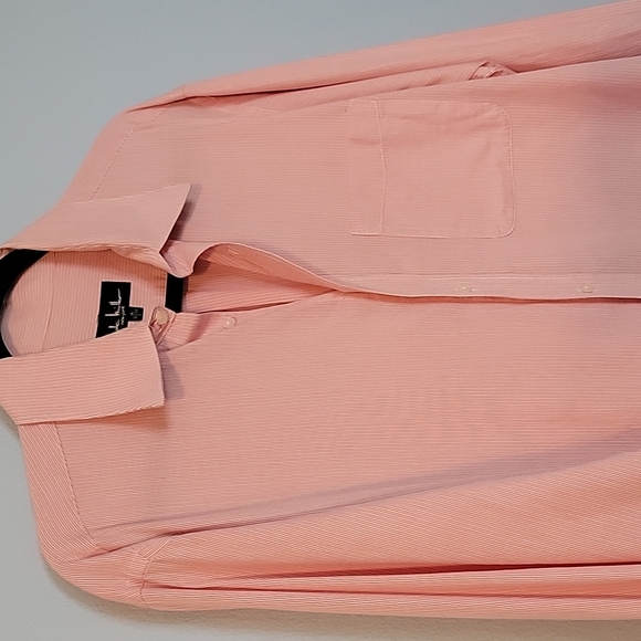Nicole Miller pink dress shirt size 16/L 32/33 - Picture 3 of 10